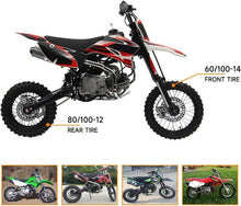 Load image into Gallery viewer, Heavy-Duty 60/100-14 + 80/100-12 Tires &amp; Inner Tubes for Smooth Motocross Rides