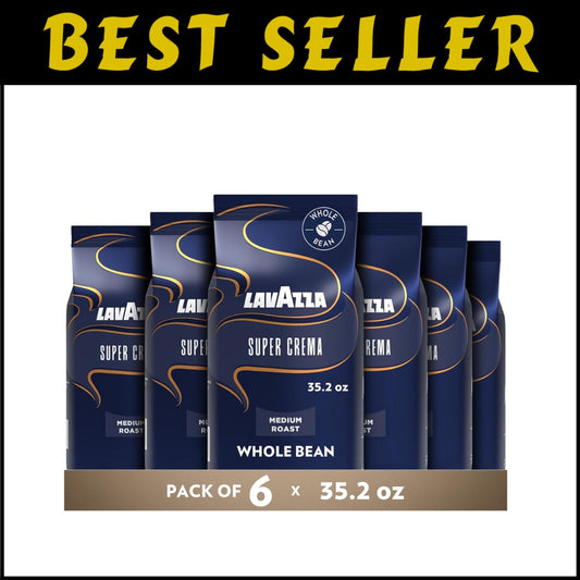 Premium Super Crema Espresso Coffee - 2.2 lb Arabica-Robusta Blend, Bold Flavor