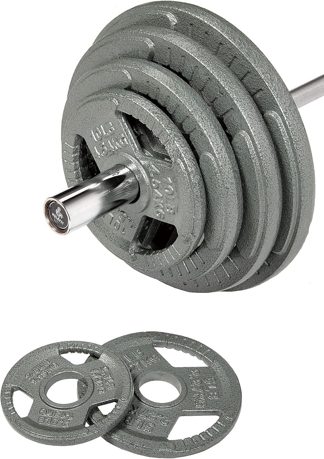 Durable Cast Iron Weight Plates with 2-inch Center - Available in Multiple Sizes
