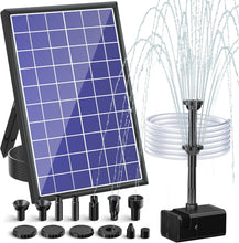 Load image into Gallery viewer, DIY Solar Water Pump Kit for Bird Baths with Long Cable &amp; Multiple Spray Options