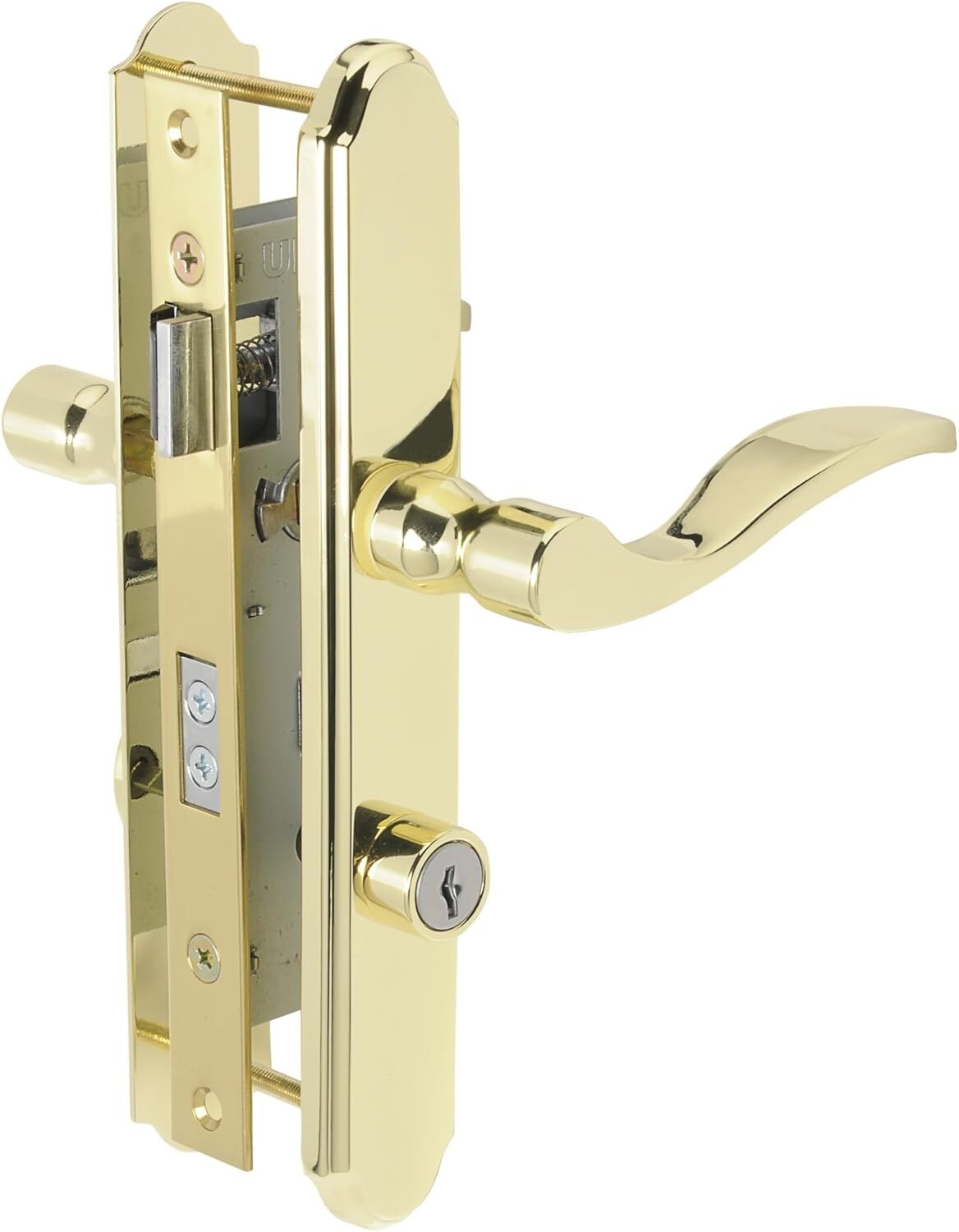 Durable Mortise Keyed Lever Latch & Deadbolt in Polished Brass Finish