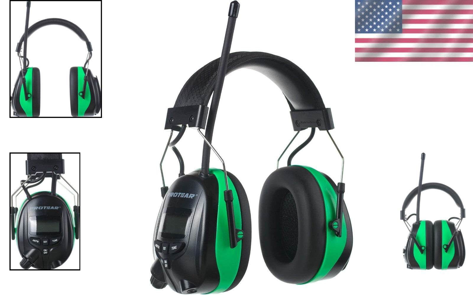 AM/FM Radio Ear Muffs with 25dB NRR - Comfortable Noise Reduction Headphones