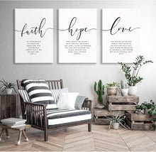 Load image into Gallery viewer, Elegant 3-Piece Bible Verse Wall Art - 16x24 Framed Canvas Prints for Any Room