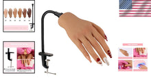 Load image into Gallery viewer, Flexible Silicone Nail Practice Hand with Stand - Perfect for Acrylic Art