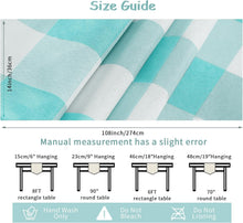 Load image into Gallery viewer, Versatile Aqua Checkered Table Runners - 12-Pack, Ideal for Dining &amp; Weddings