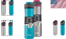 Load image into Gallery viewer, Stylish Juniper &amp; Dragonfruit Water Bottle Set - Keeps Drinks Cold for 24 Hours