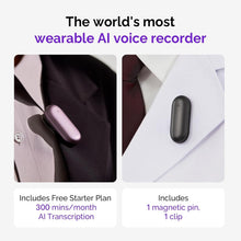Load image into Gallery viewer, Ultra-Lightweight AI Voice Recorder - 20 Hours Recording with Cloud Encryption
