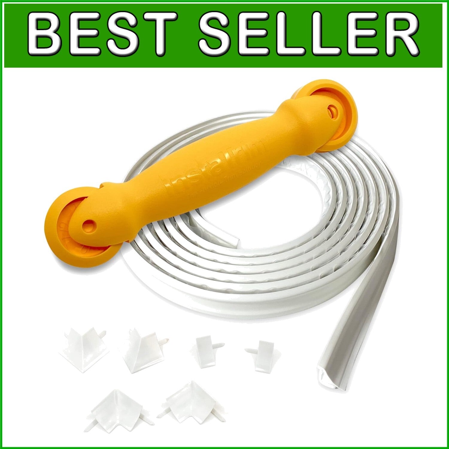 10ft Premium White Caulk Strip Bundle - Mess-Free Application for Home Projects