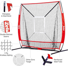 Load image into Gallery viewer, Knotless Polyester Baseball Net &amp; Adjustable Tee for Indoor/Outdoor Training Fun