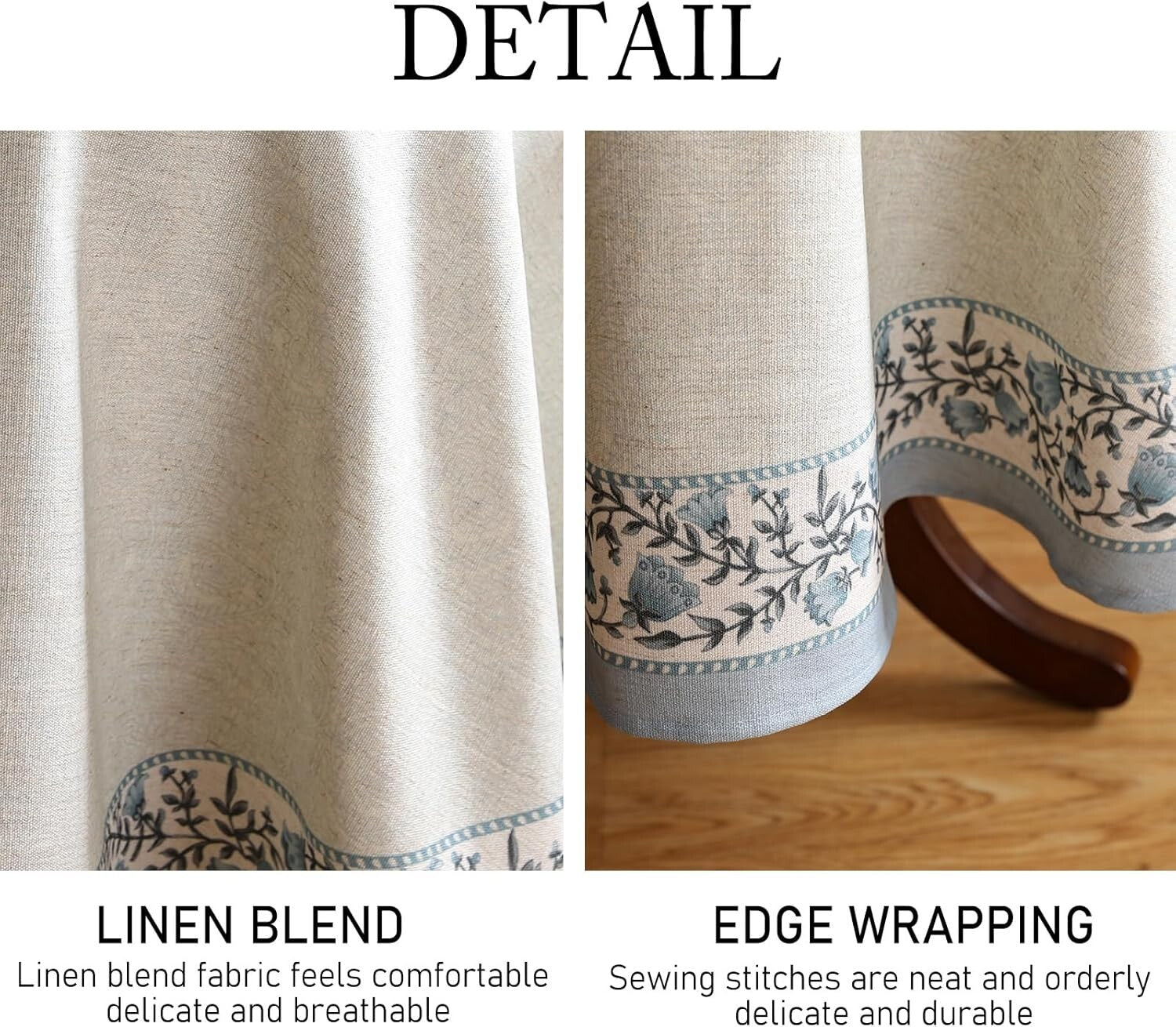 Luxury 67” Round Table Cover with Exquisite Floral Design - Machine Washable