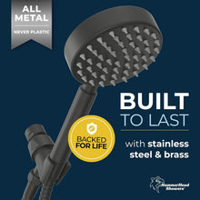 Load image into Gallery viewer, 6ft Flexible Shower Hose with Matte Black Metal Shower Head - High Performance