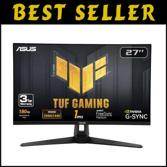 Fast IPS 27” Gaming Monitor with 1440P, 180Hz and Extreme Low Motion Blur Sync
