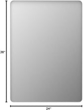 Load image into Gallery viewer, Large 24x36 Brushed Finish Aluminum Bathroom Mirror - Horizontal/Vertical Mount