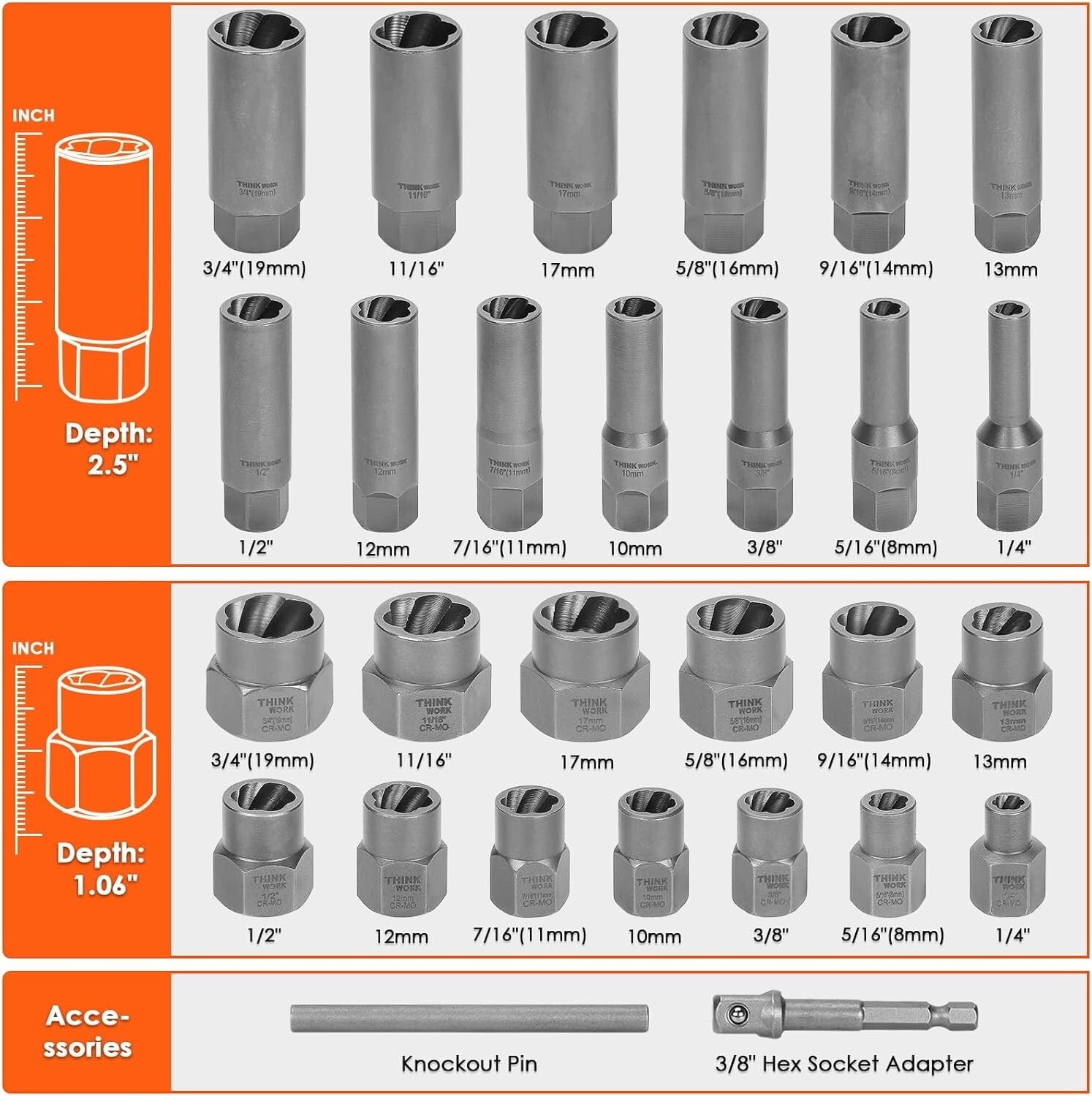 Complete 65-Piece Easy Out Extractor Kit for Removing Stripped Bolts and Nuts