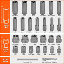 Load image into Gallery viewer, Complete 65-Piece Easy Out Extractor Kit for Removing Stripped Bolts and Nuts