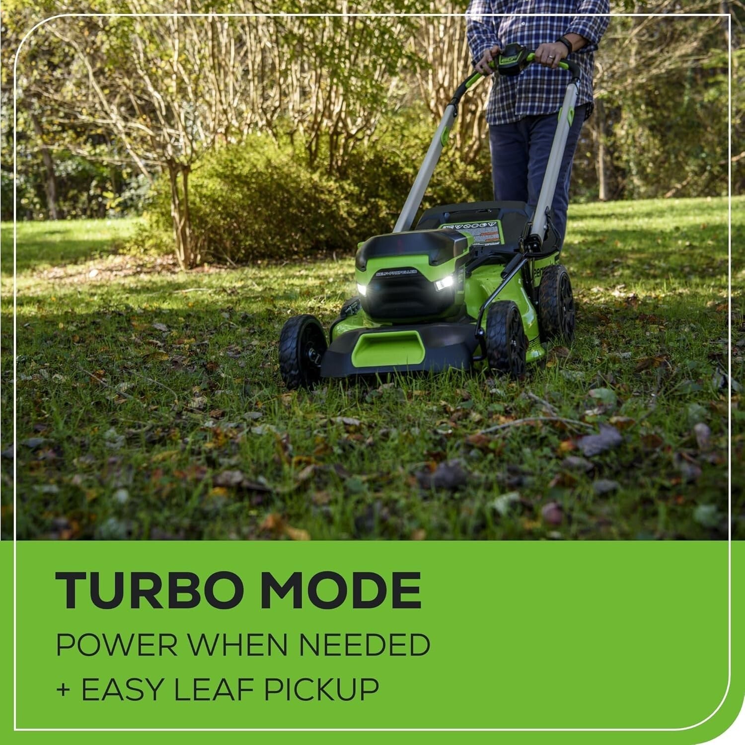 Durable 60V Cordless Lawn Mower with LED Lights & Effortless Self-Propulsion