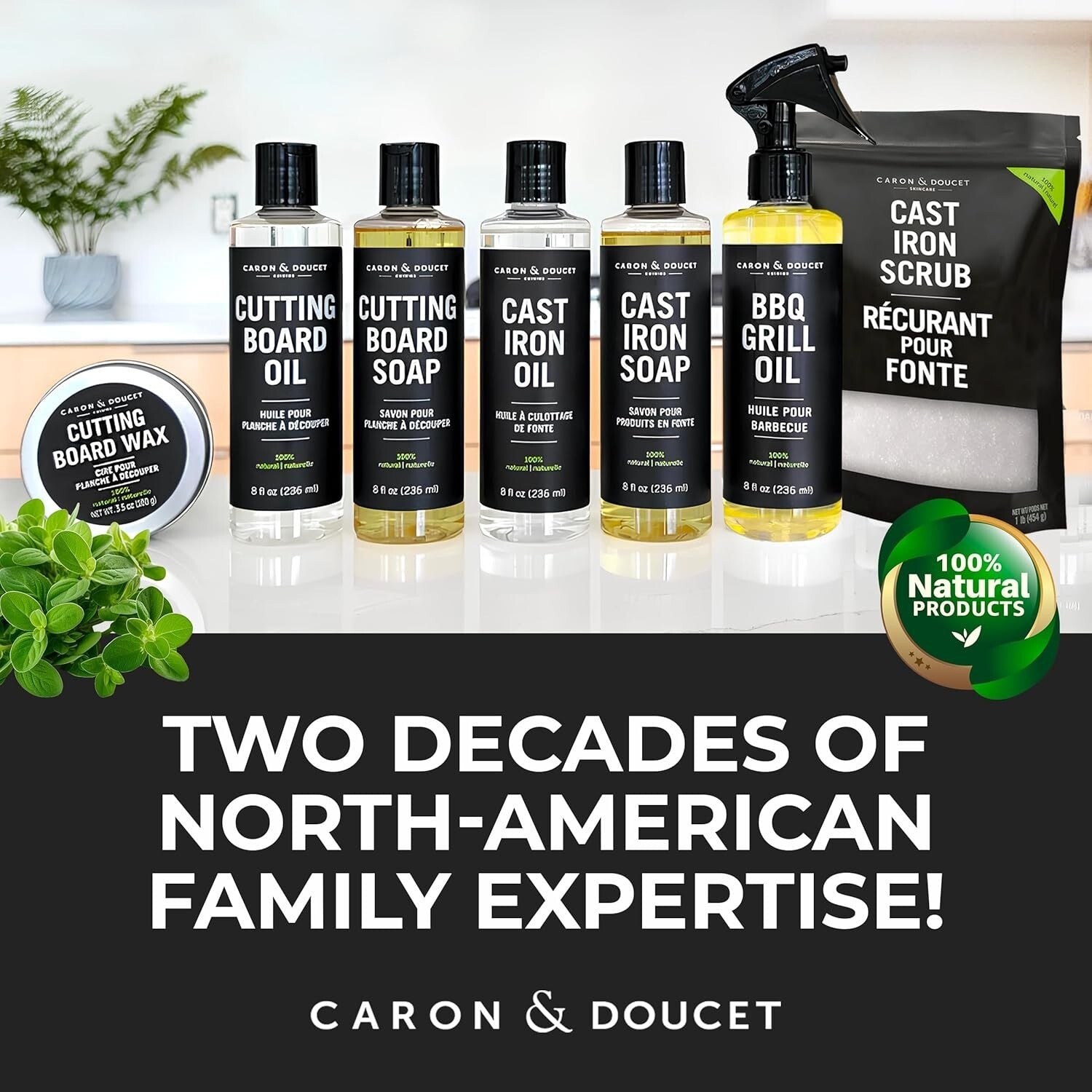 Ultimate 32 Fl Oz Plant-Based Cleaning Set for Cast Iron Restoration & Seasoning