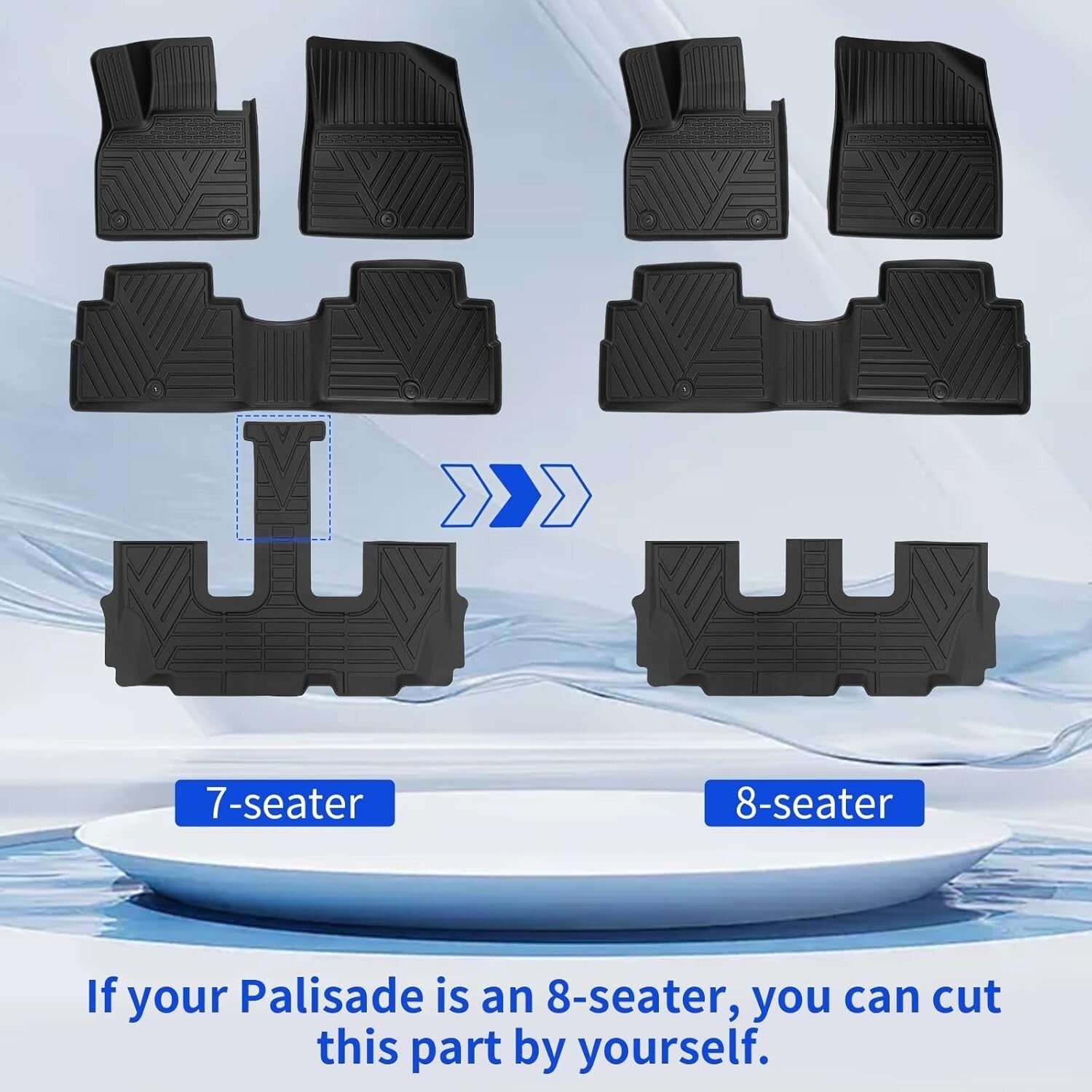 Durable Cargo Mat Set for 2020-2025 Hyundai Palisade – Easy Installation