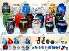 Load image into Gallery viewer, Elegant Cat-Shaped Metal Cremation Urn - 9" Memorial Container for Pet Ashes