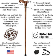 Load image into Gallery viewer, 39-Inch Hardwood Oak Cane for Men &amp; Women - Fashionable, Comfortable Walking Aid