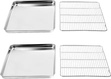 Load image into Gallery viewer, Versatile Stainless Steel Baking &amp; Cooling Rack Set - Perfect for Any Oven