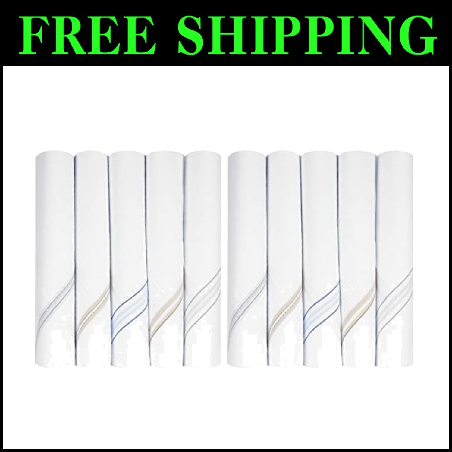 Premium 100% Cotton Handkerchiefs - Classic 44cm x 44cm Gentleman's Accessory