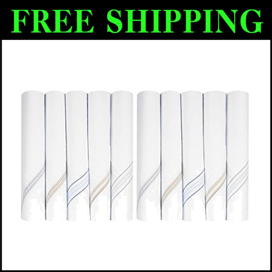 Premium 100% Cotton Handkerchiefs - Classic 44cm x 44cm Gentleman's Accessory