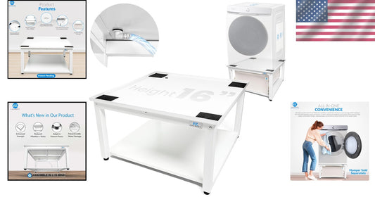 Premium 29” Laundry Pedestal with Drain Pan - Elevate Washers & Dryers Securely