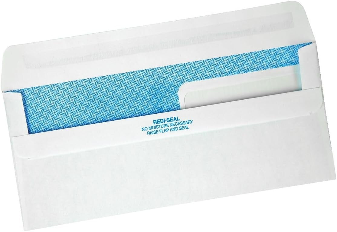 Secure Self-Seal Double Window Envelopes - 500 Count, Ideal for Invoicing