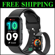 Load image into Gallery viewer, IP68 Waterproof Fitness Tracker with Heart Rate, Blood Pressure Monitor - Black
