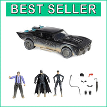 Load image into Gallery viewer, Light-Up Batmobile Set with Batman, Selina Kyle, and Penguin – Epic Playtime