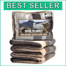 Load image into Gallery viewer, Warm &amp; Breathable Alpaca Wool Blanket - King Size, Durable &amp; Machine Washable