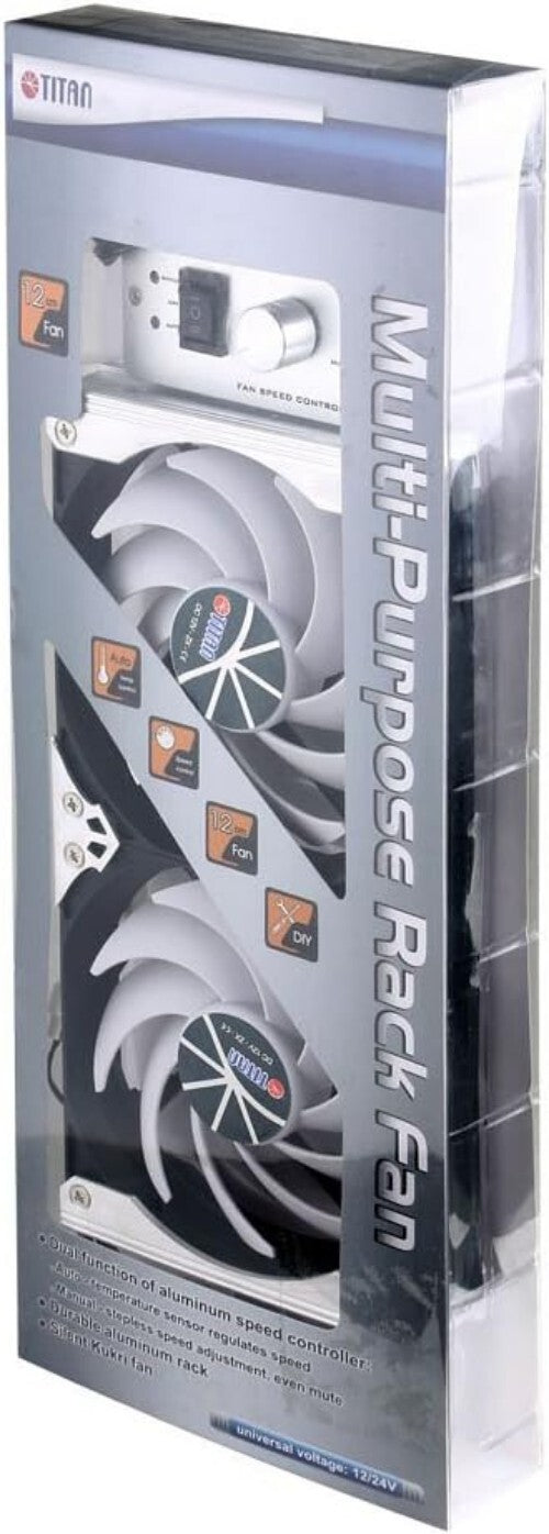 Efficient Rack-Mounted 12V/24V Double Fan for Refrigerators & Mobile Cooling