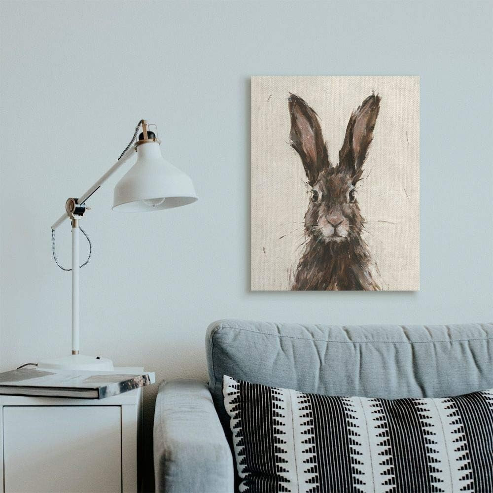Ready to Hang Brown European Rabbit Canvas Art - 24x30 Inches by Ethan Harper