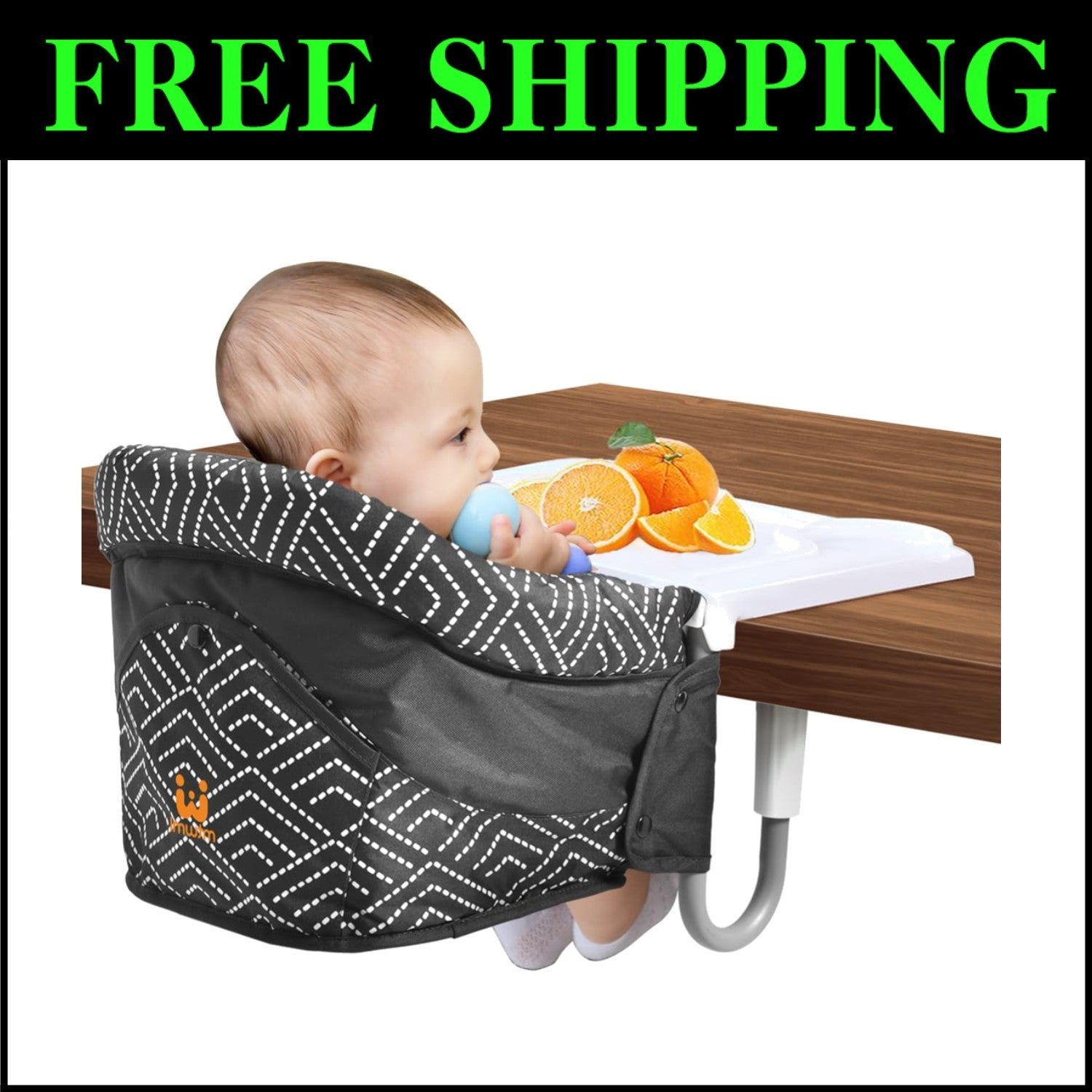 Adjustable High Chair for Babies – Clip-On Table Seat with Cushioned Comfort