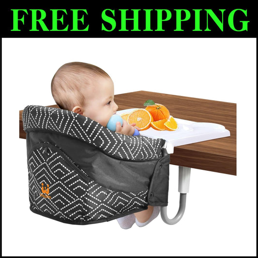 Adjustable High Chair for Babies – Clip-On Table Seat with Cushioned Comfort