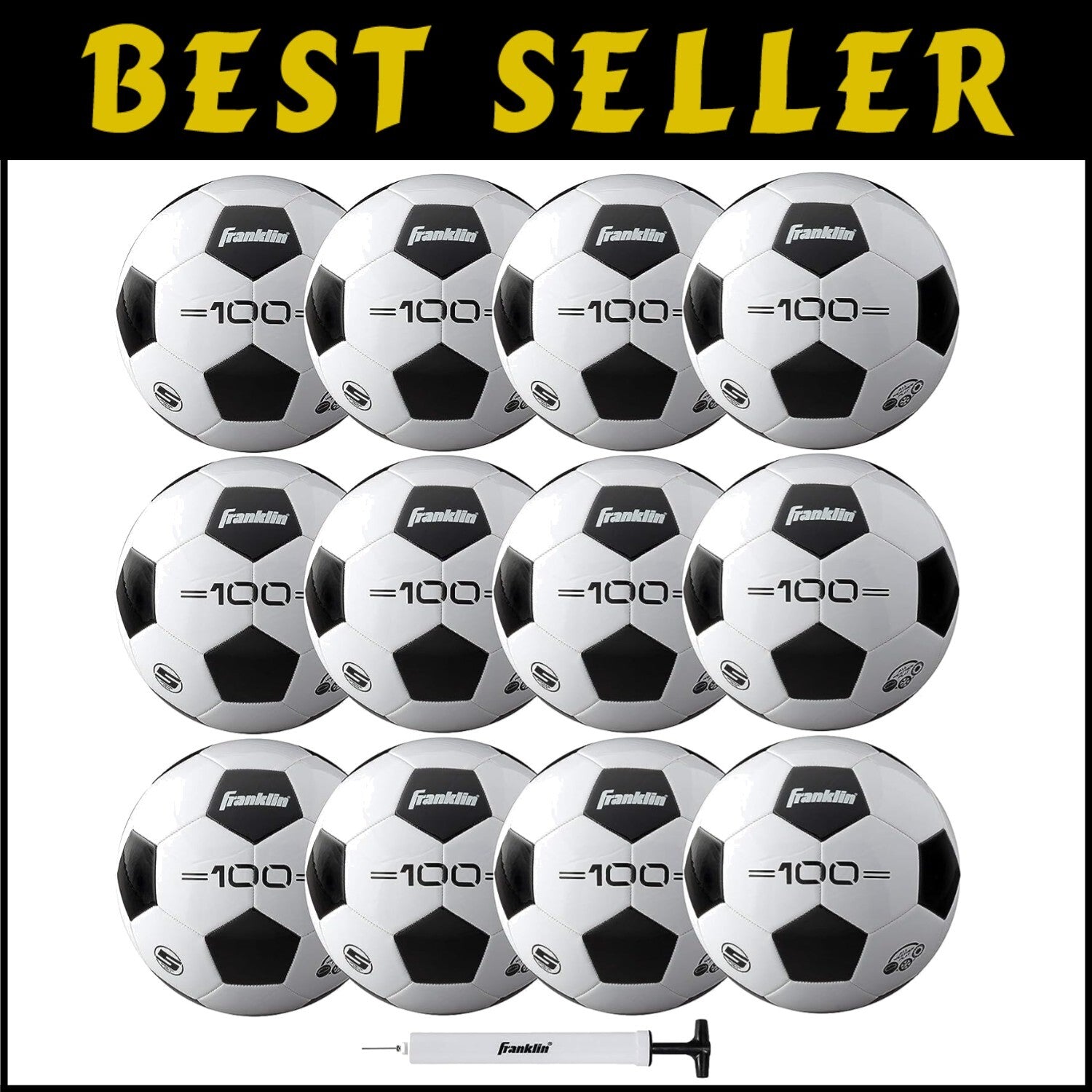 Durable Soccer Balls - Multi-layer with Foam Cushion - Sizes 3, 4 & 5 - 12 Pack