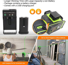 Load image into Gallery viewer, Professional 3-Plane Laser Level with 360° Green Beam for Construction Tasks