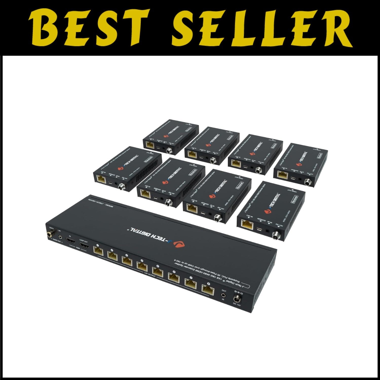 4K HDMI Extender Splitter - Distribute Signals Up to 196 FT with Local Loop