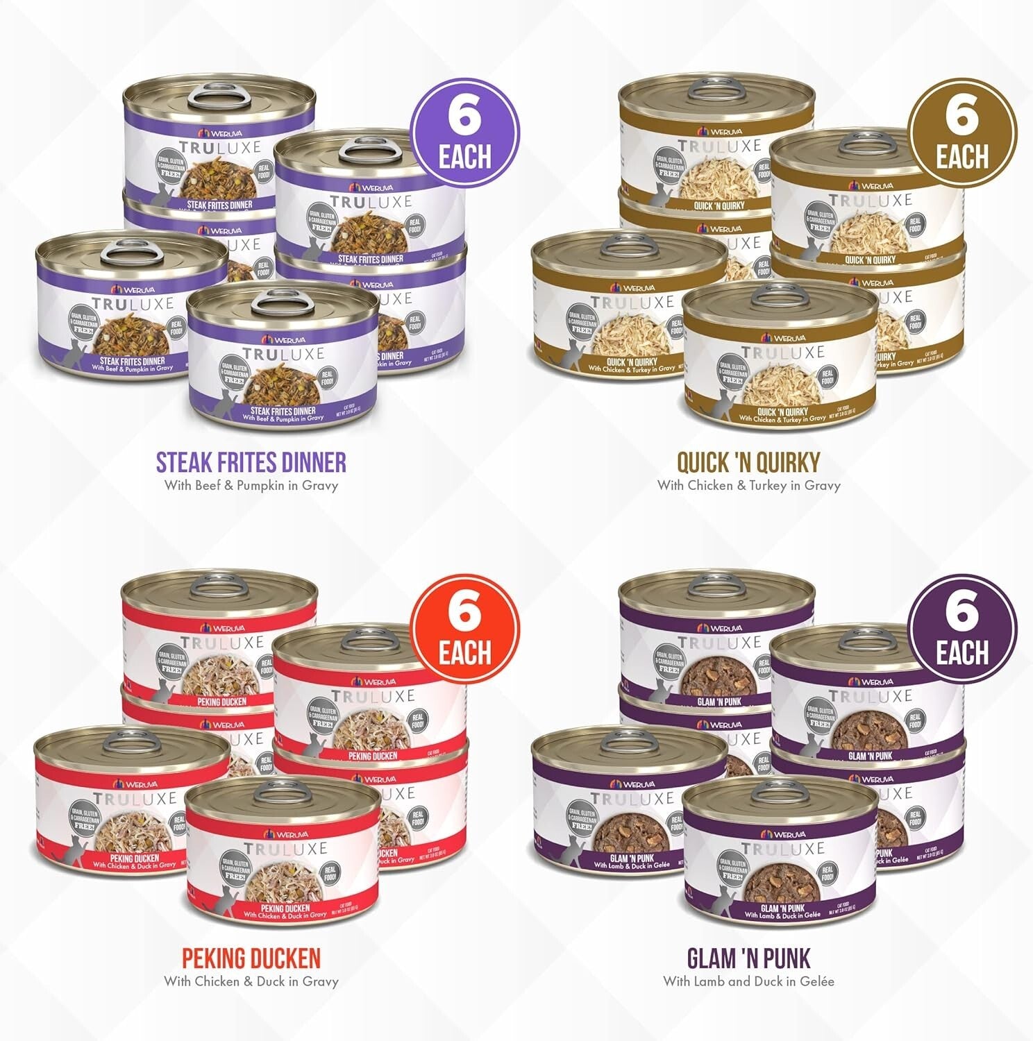 24-Pack of TruLuxe 3oz Wet Cat Food - Irresistible Flavors for Every Feline