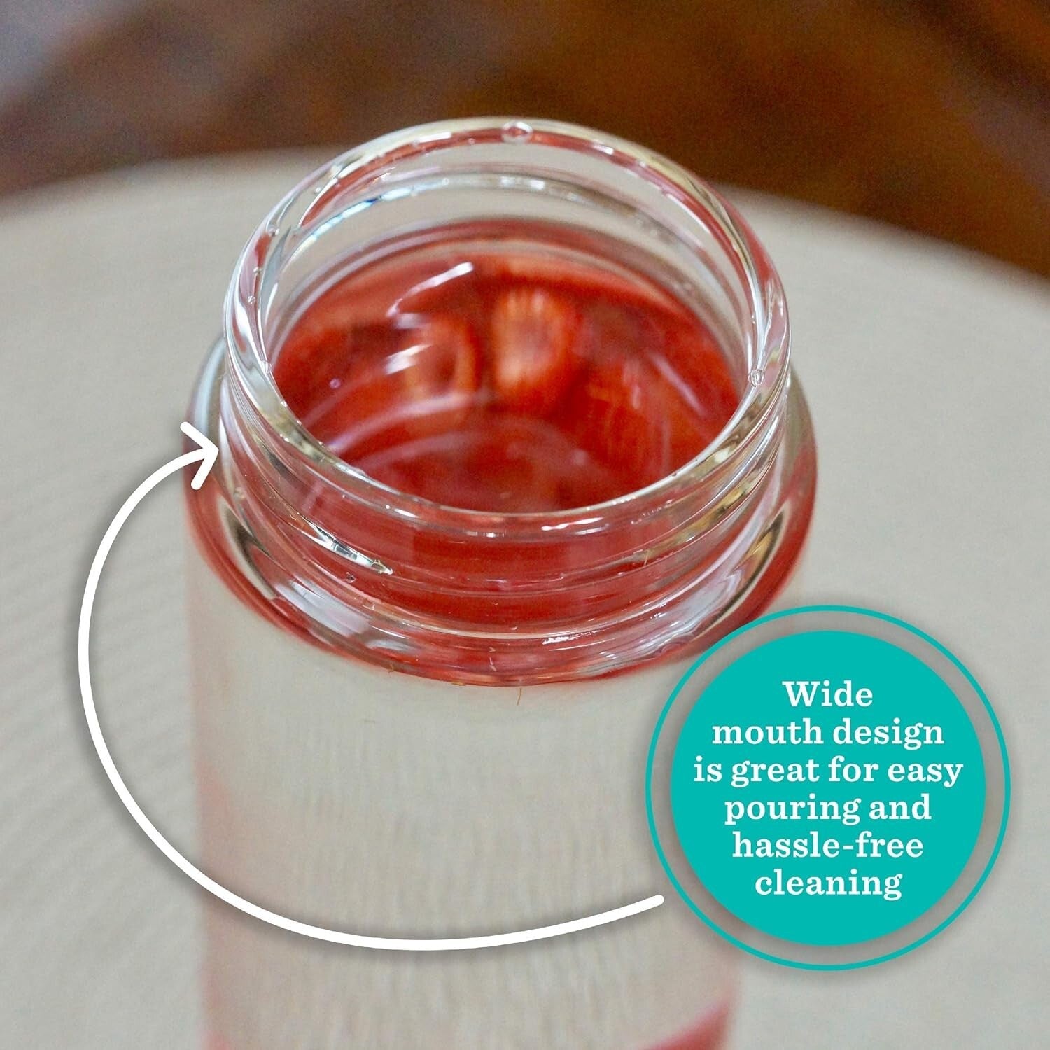 Reusable 10 oz Glass Bottles with Stainless Steel Lids - 4 Pack Privacy & Style