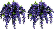 Load image into Gallery viewer, Vibrant Wisteria Hanging Flowers Set of 2 - Perfect for Weddings &amp; Memorial Days