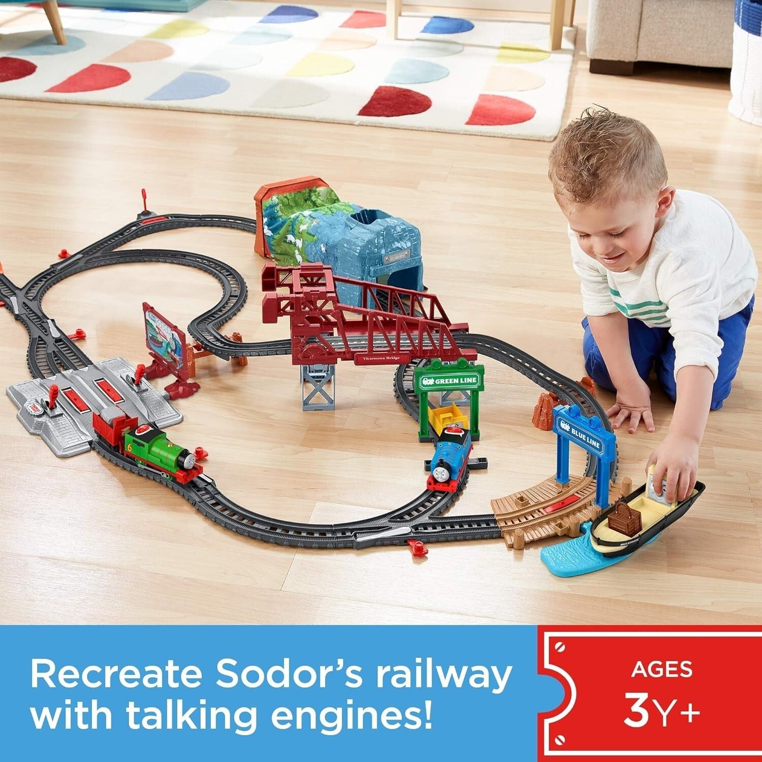 Engaging Thomas & Percy Train Set with Talking Engines and Track Switches