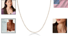 Load image into Gallery viewer, Timeless 14K Gold Pearl Station Necklace - Elegant Bridal Jewelry for Women