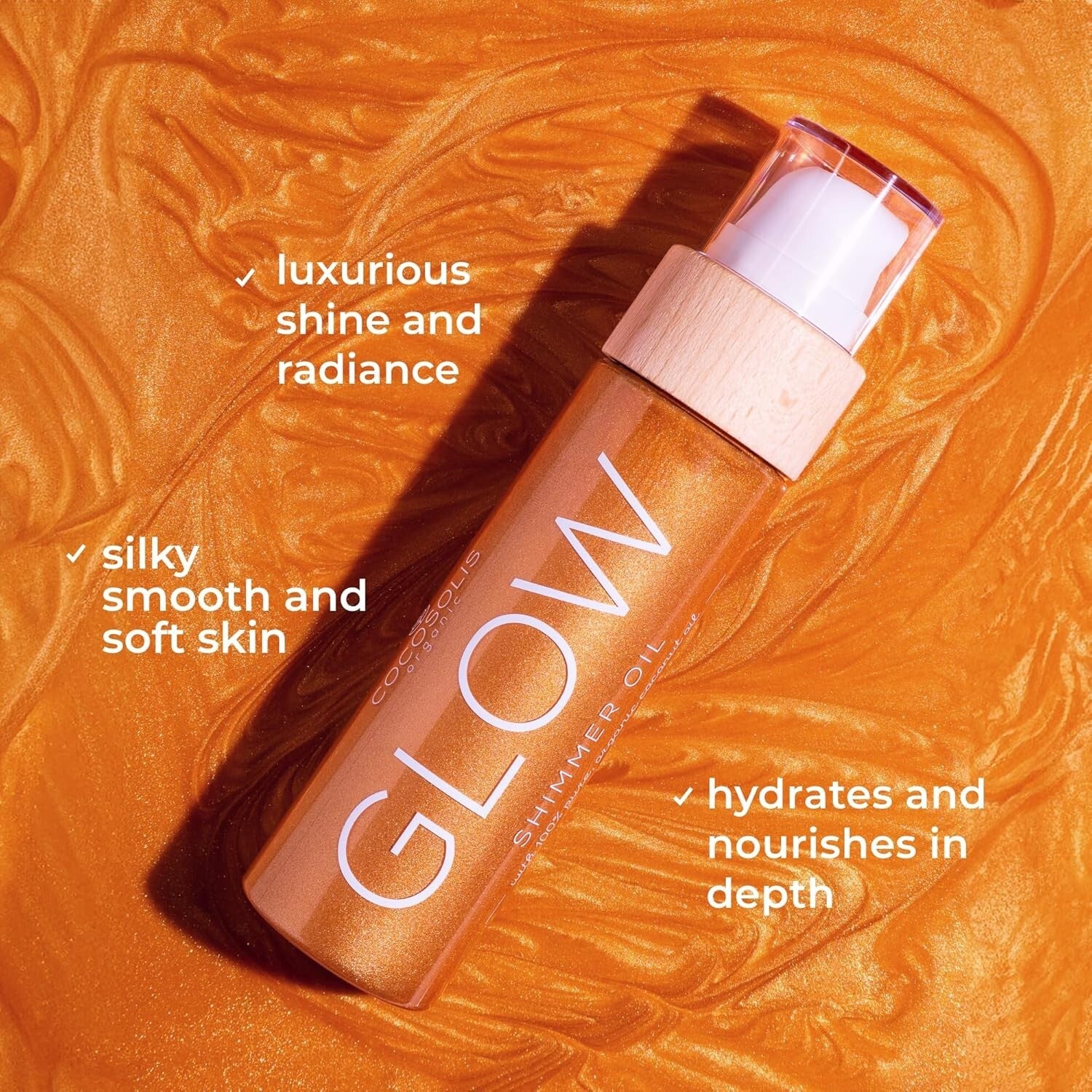 GLOW Illuminizing Body Oil: Organic Ingredients for Silk-Smooth, Shimmering Skin