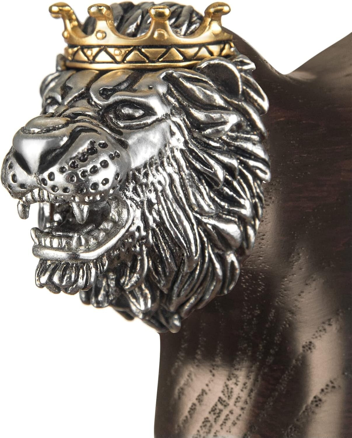 Fashionable 36" Lion Walking Cane for Men & Women - Handcrafted Oak Four Styles