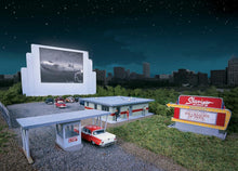 Load image into Gallery viewer, Portable HO Scale Skyview Drive-in Theater - Perfect for Model Railroad Scenes