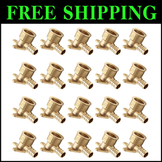 Seamless Transition 20-Pack PEX to NPT Brass Drop-ear Elbows for Plumbing