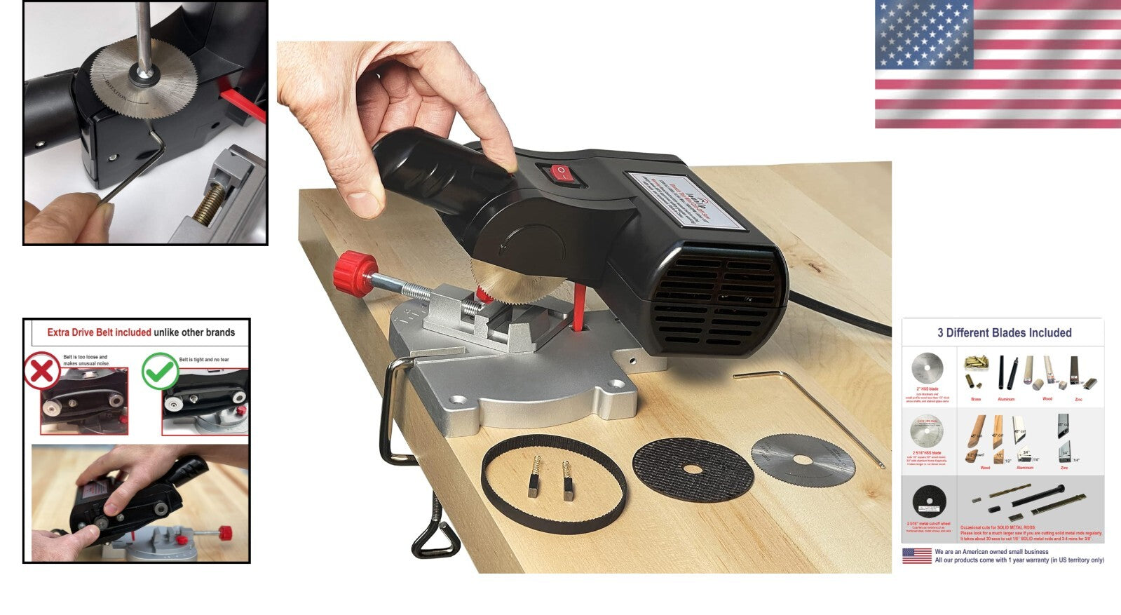 Compact Mini Miter Cut-Off Saw for Precision Model Making & Crafting Essentials