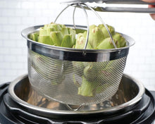 Load image into Gallery viewer, Versatile 3-Quart Stainless Steel Mesh Colander with Folding Handles - Pack of 4
